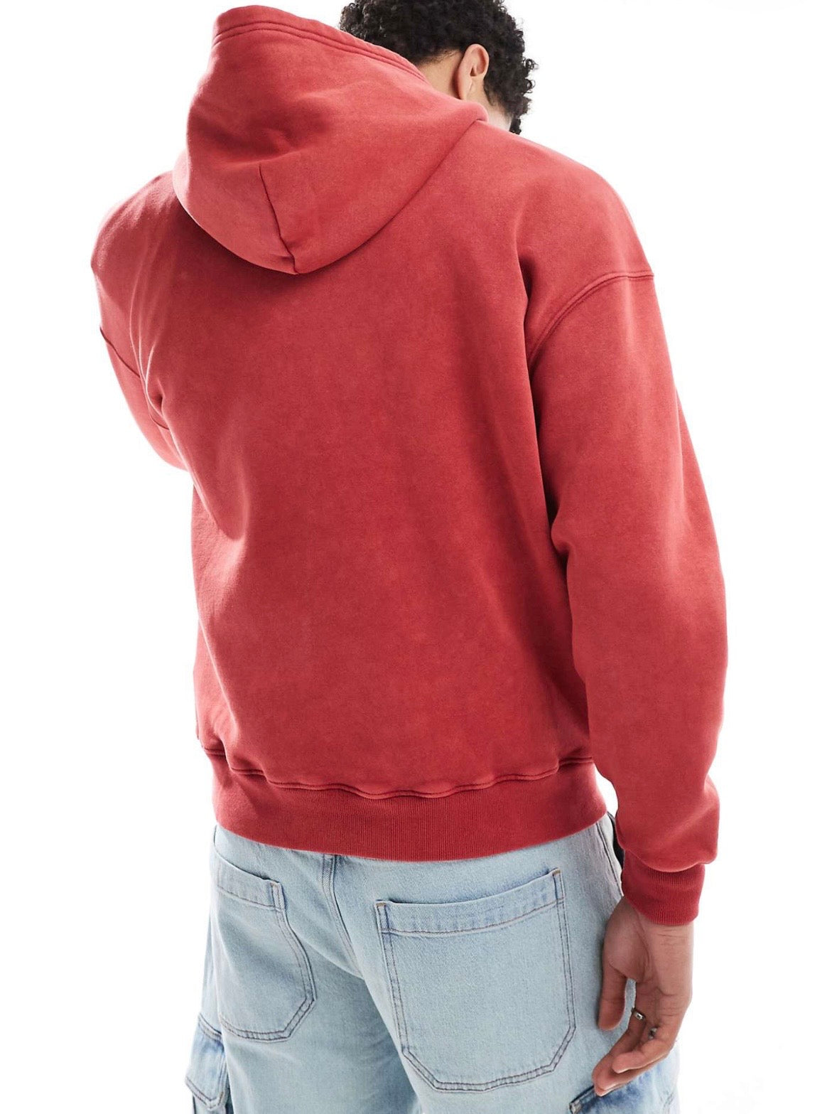 Hollister boxy race day dodge hoodie in Burgundy