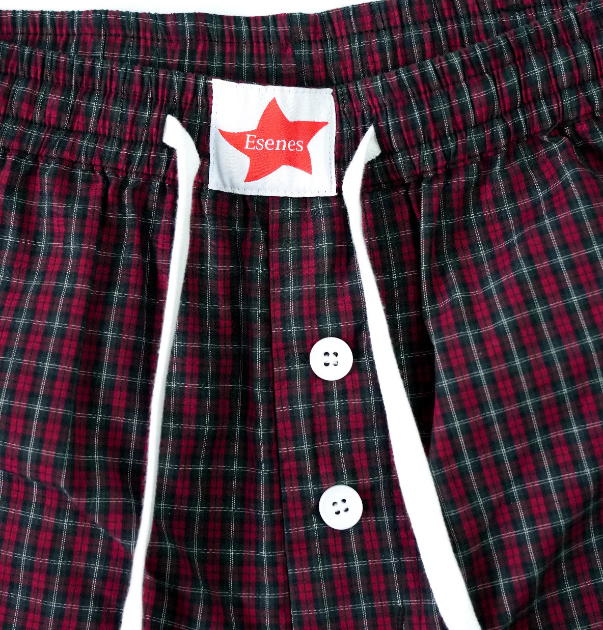 SNS Long Boxer Shorts in Red Plaid