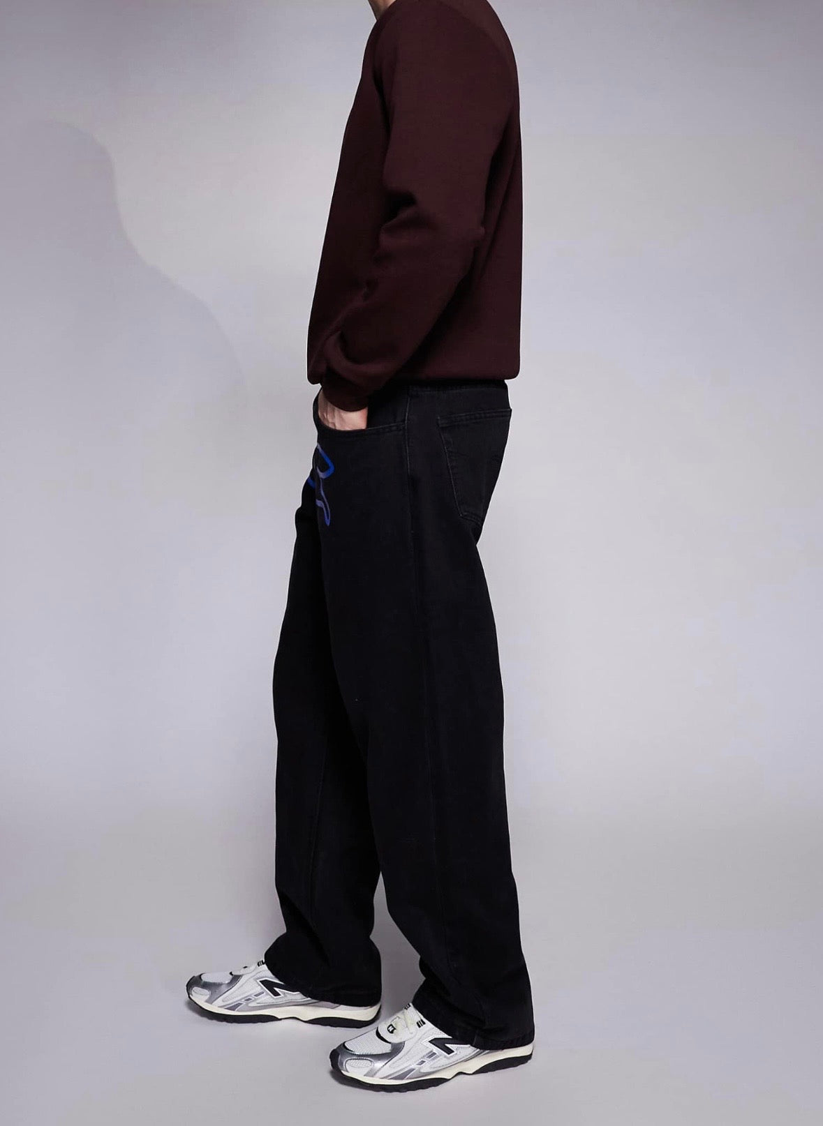 ICECREAM Running dog double scoop jeans in Black Wash