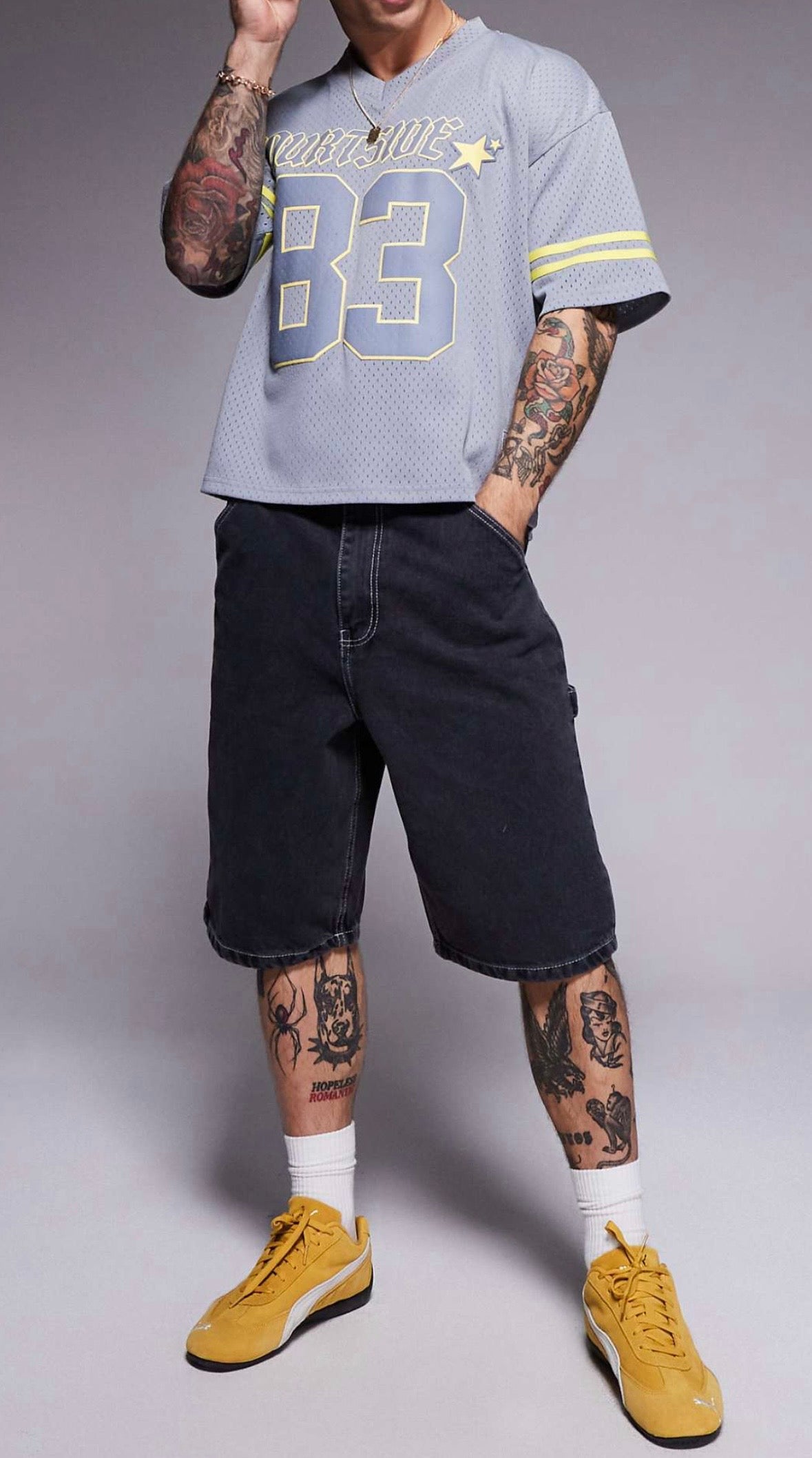 Courtside sports top with contrast stripe detail in Dark Grey