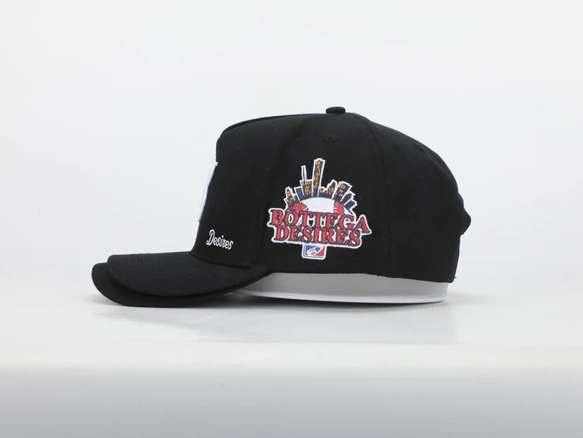 Bottega Desires Double Brim Fitted Hat in Black