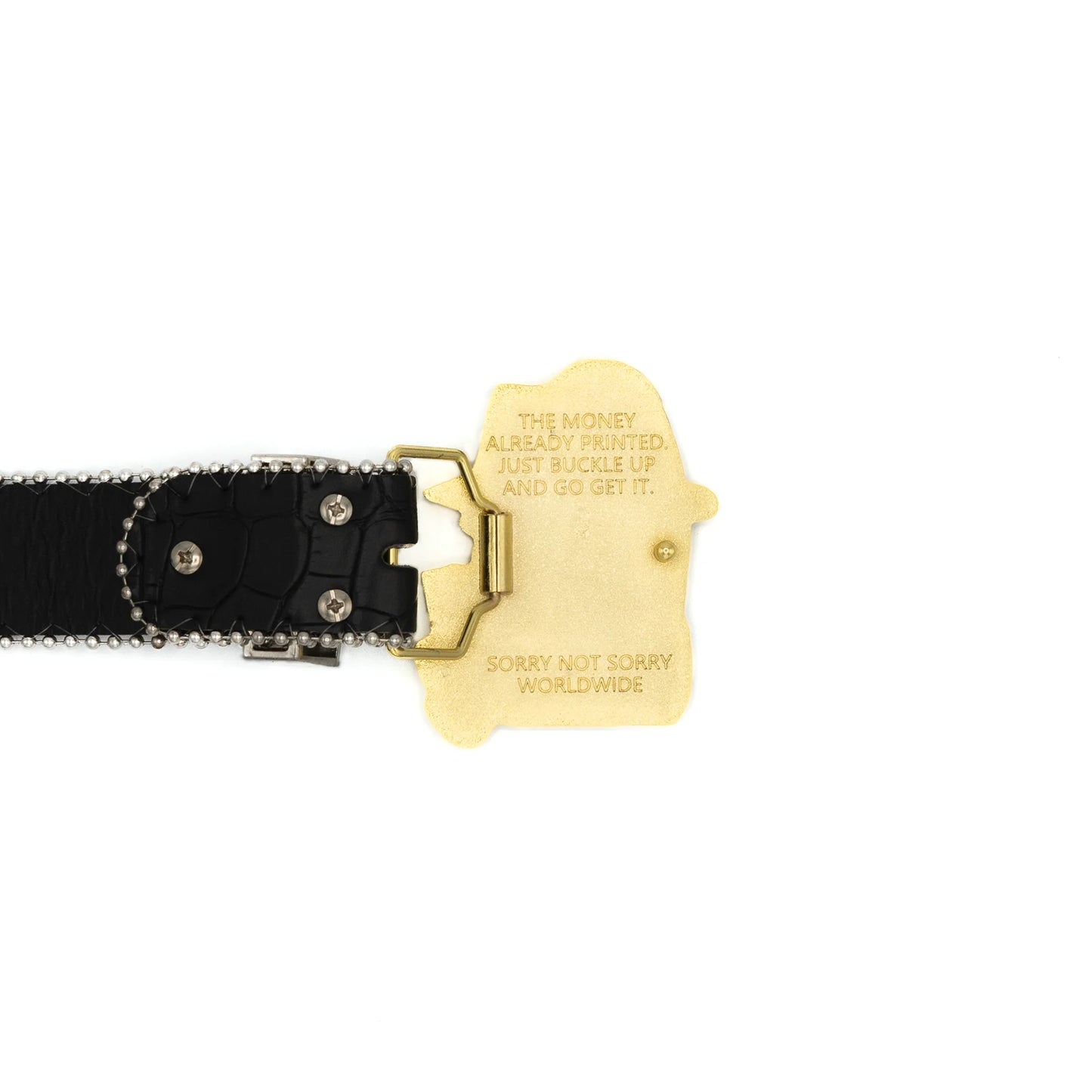 BB SpongeBob Belt In Black Croc