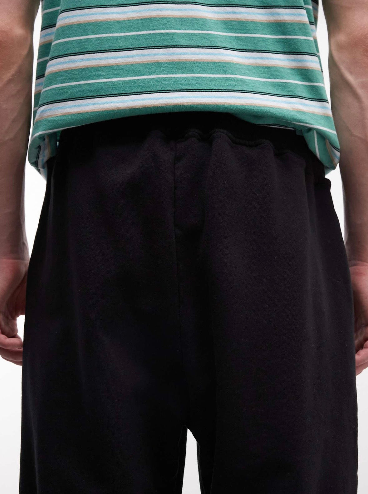 No Problemo 100% cotton logo straight leg joggers with tie waist in Black