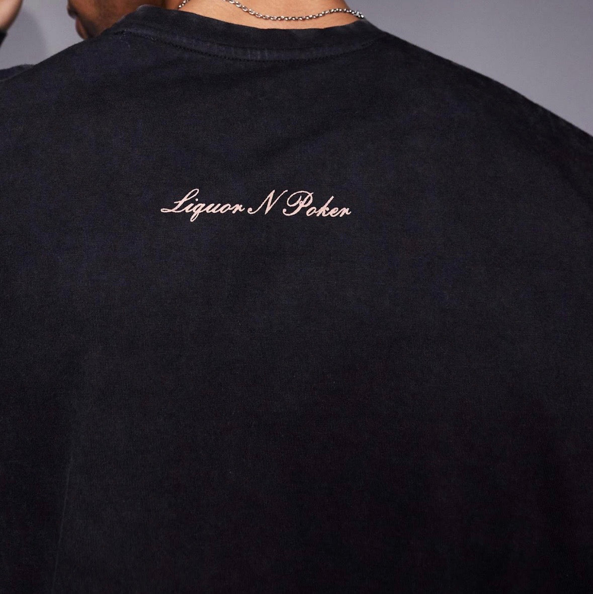 Liquor N Poker renaissance graphic long sleeve Tee in Grey