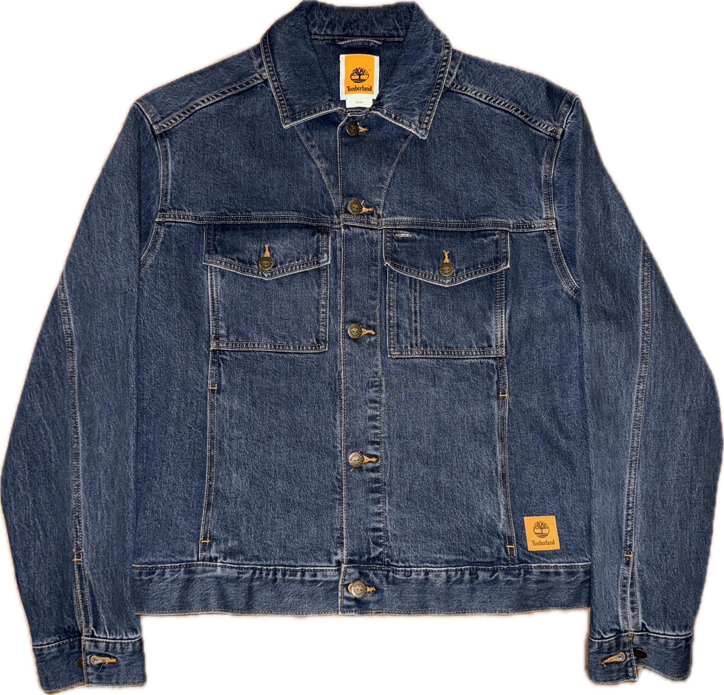 Timberland mid wash denim jacket in Blue