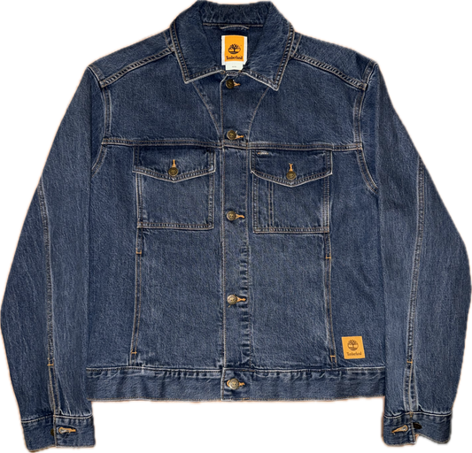 Timberland mid wash denim jacket in Blue