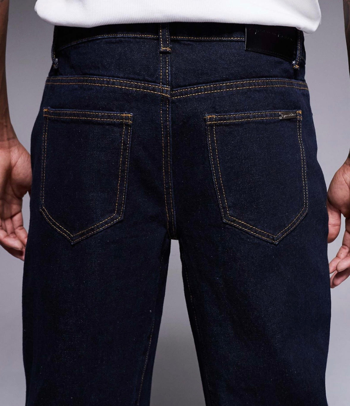 Liquor N Poker stud jeans in Indigo