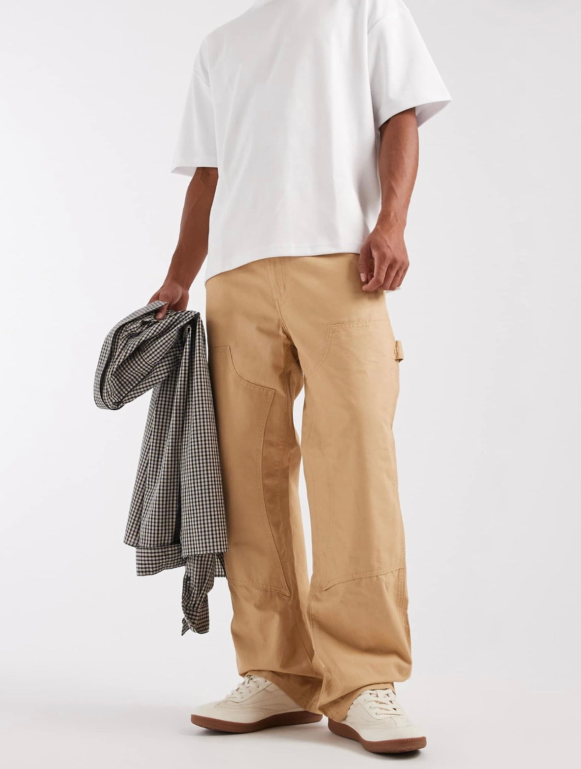 Wrangler double knee carpenter jeans in Brown