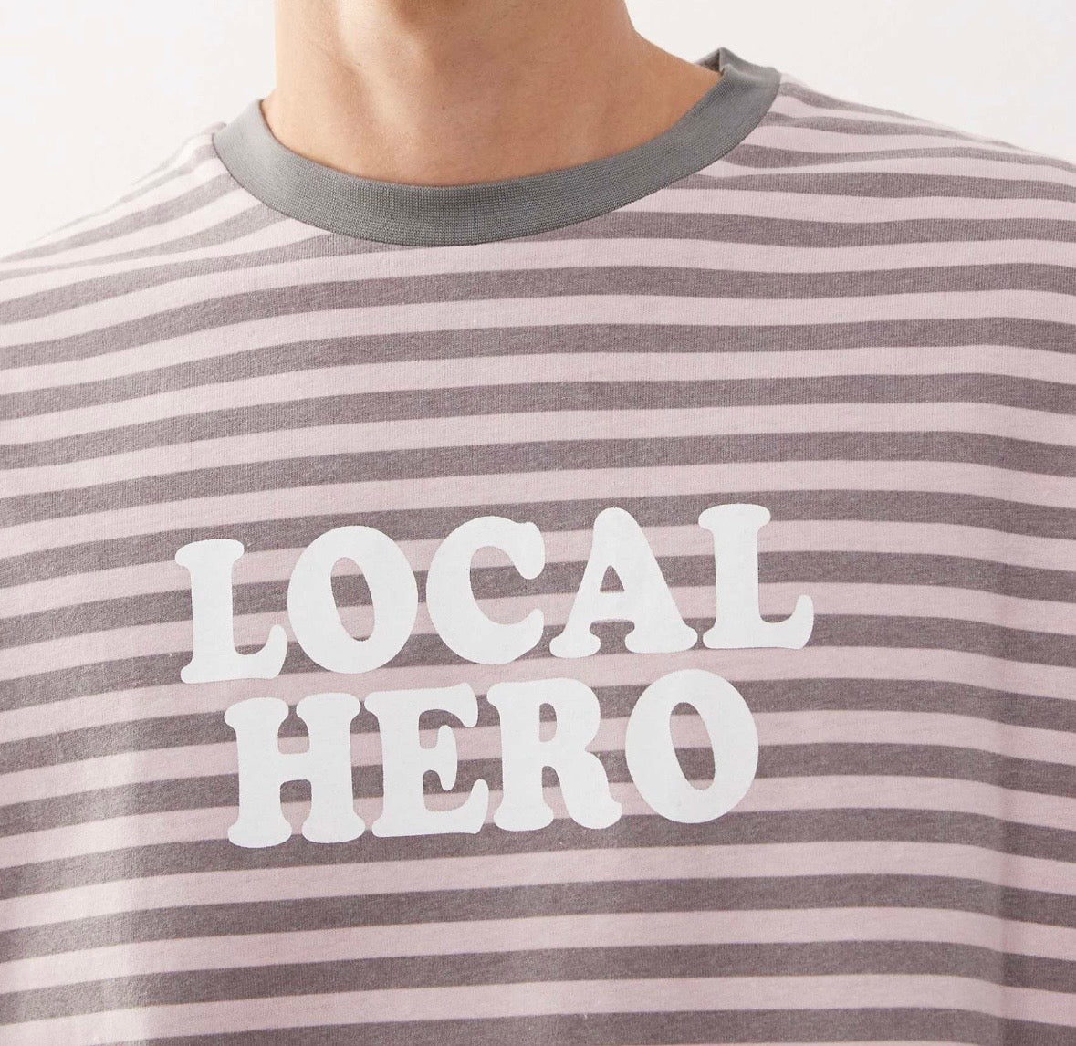 Reclaimed Vintage multi stripe long sleeve Tee with graphic