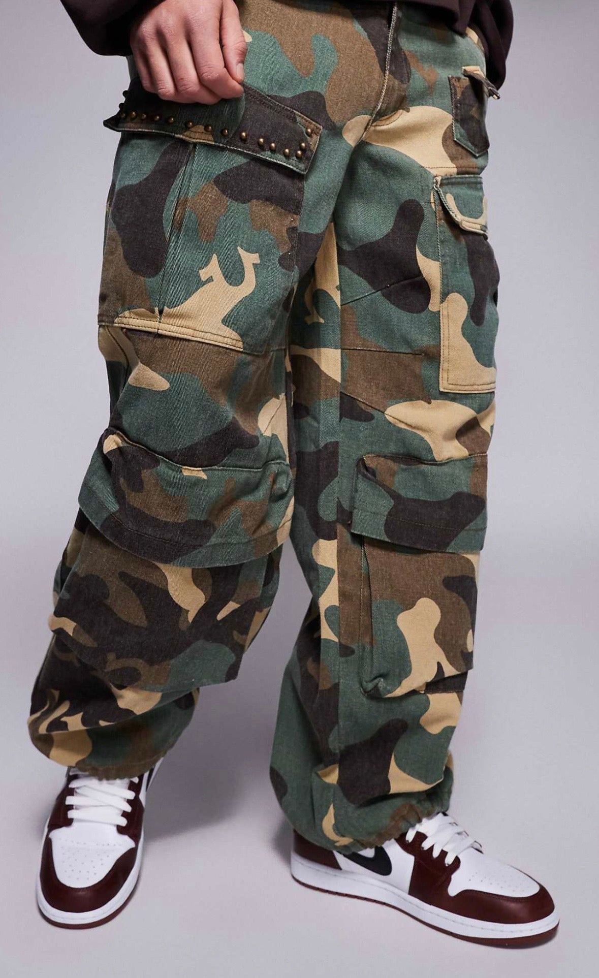 Liquor N Poker Baggy Cargos in Camo