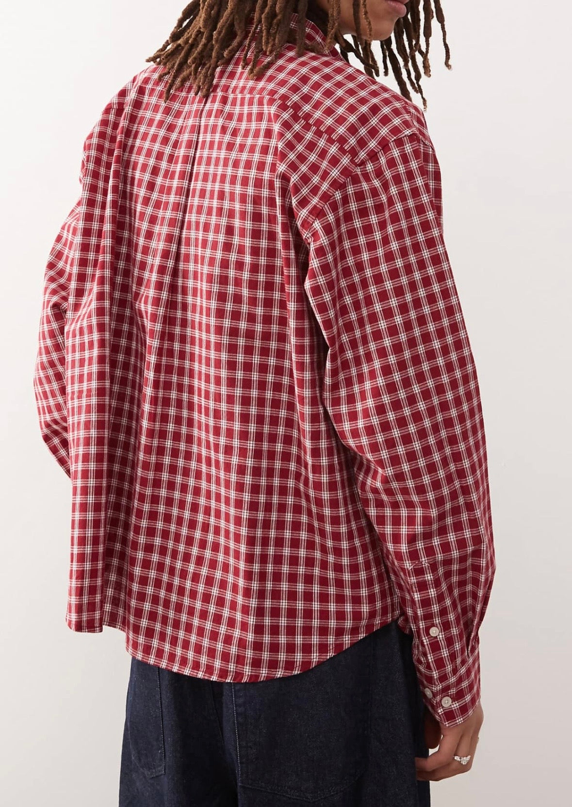 XLARGE shirt with embroidered logo in Red check