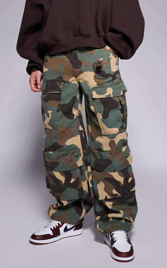 Liquor N Poker Baggy Cargos in Camo