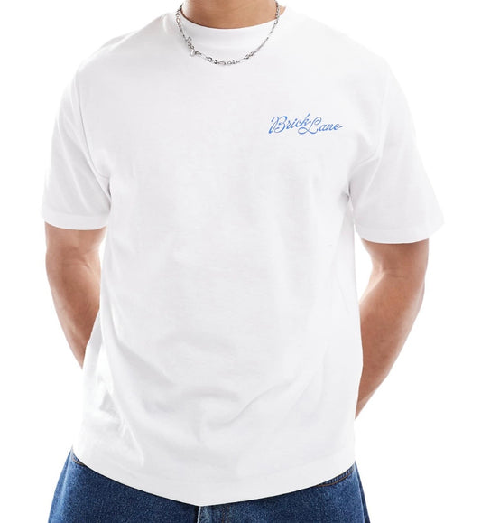 Cotton On cropped fit London Mascot Tee in white