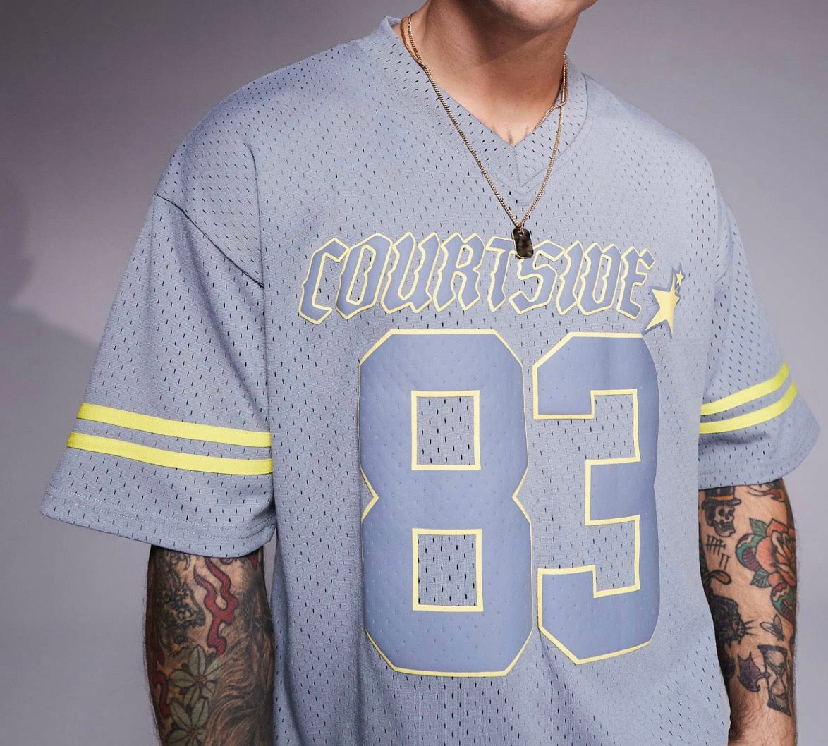 Courtside sports top with contrast stripe detail in Dark Grey