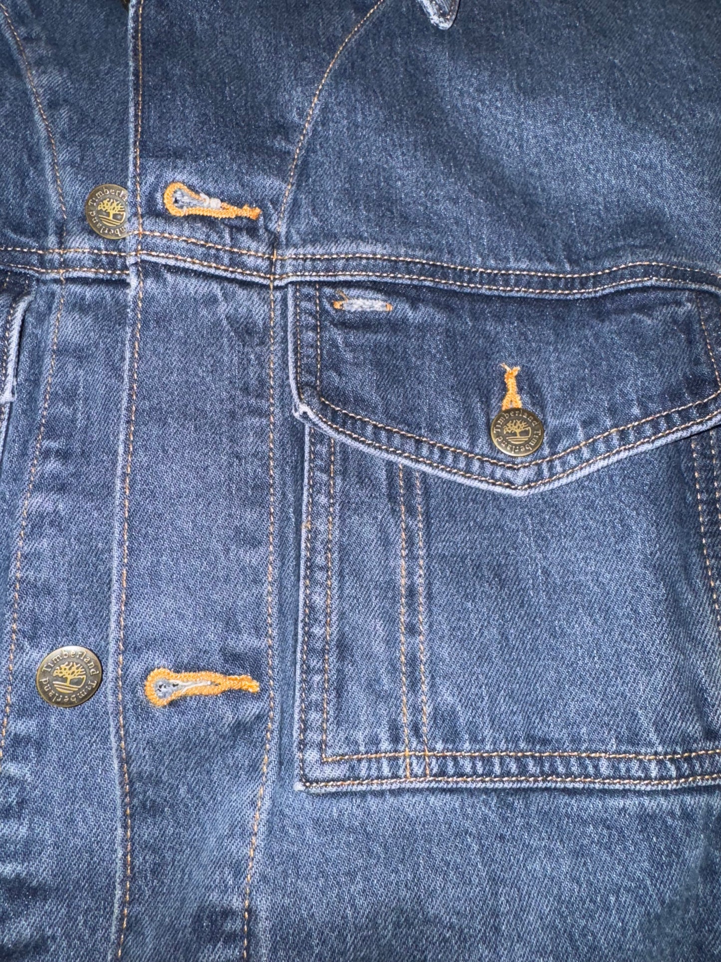 Timberland mid wash denim jacket in Blue