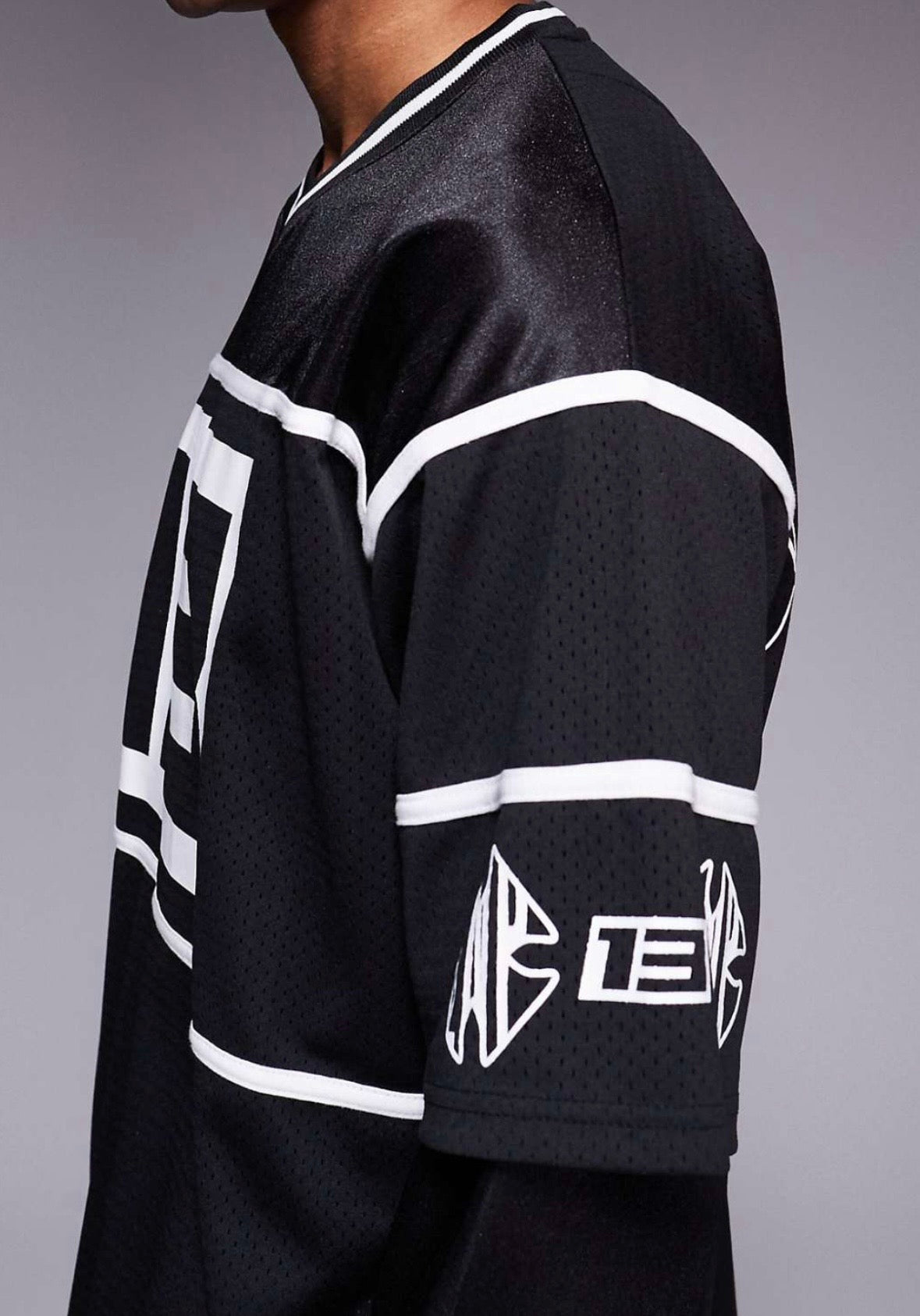 Liquor N Poker Varsity Long Sleeve Tee in Black