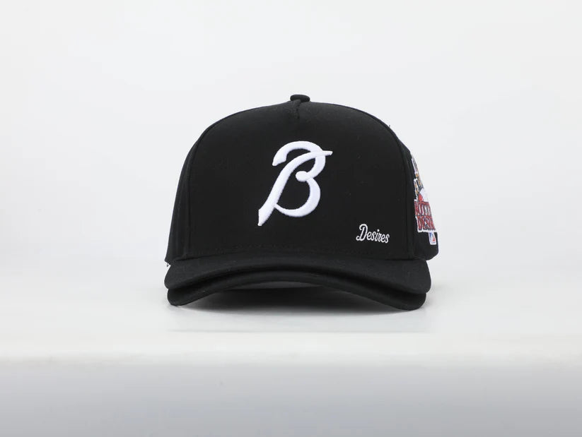 Bottega Desires Double Brim Fitted Hat in Black
