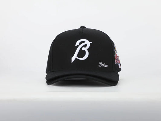 Bottega Desires Double Brim Fitted Hat in Black