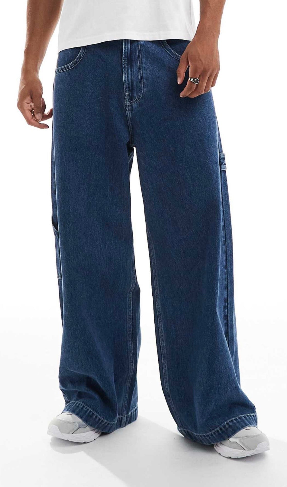Hollister baggy big jeans in Light Blue Wash