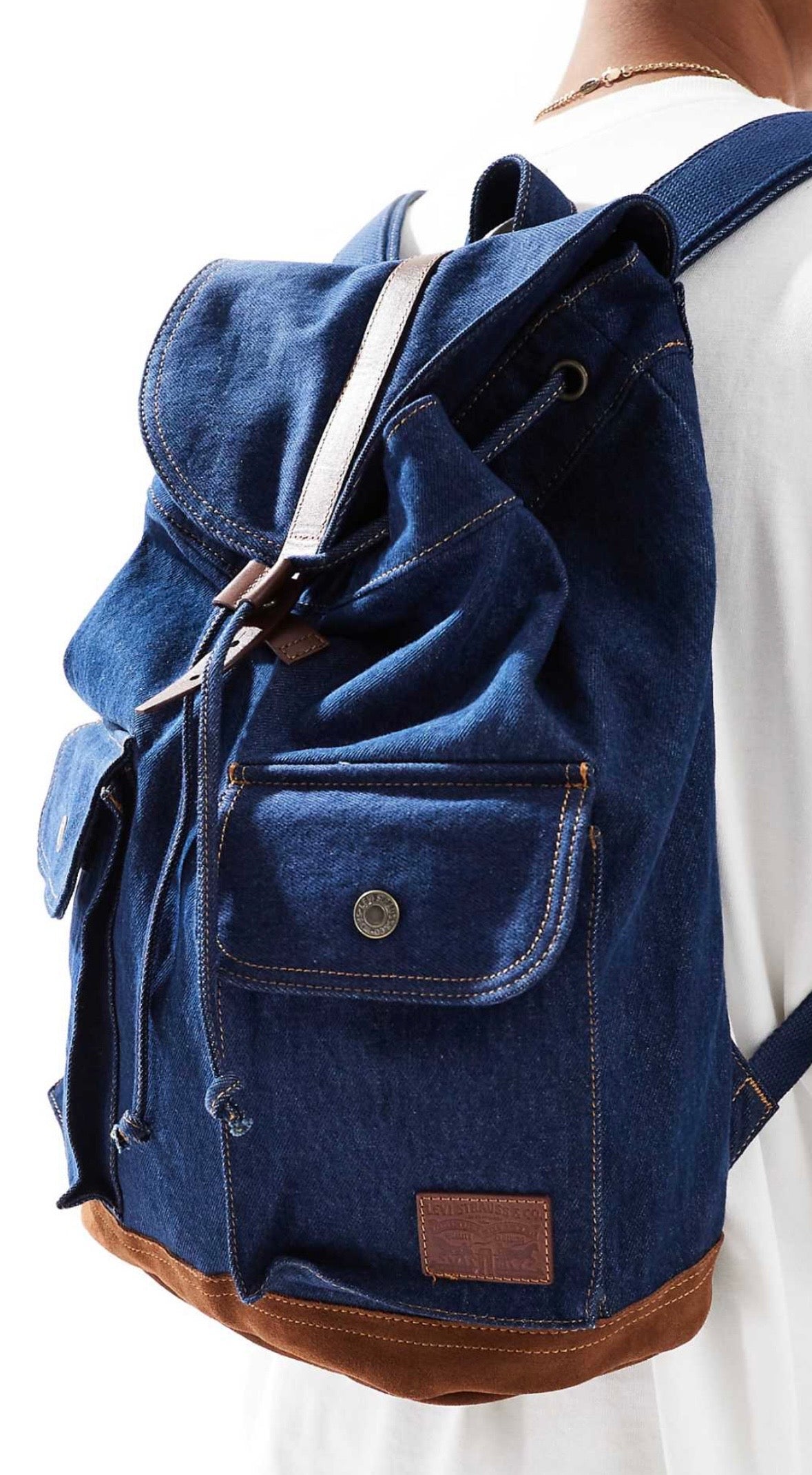 Levi’s Heritage Leather-trim Denim Backpack