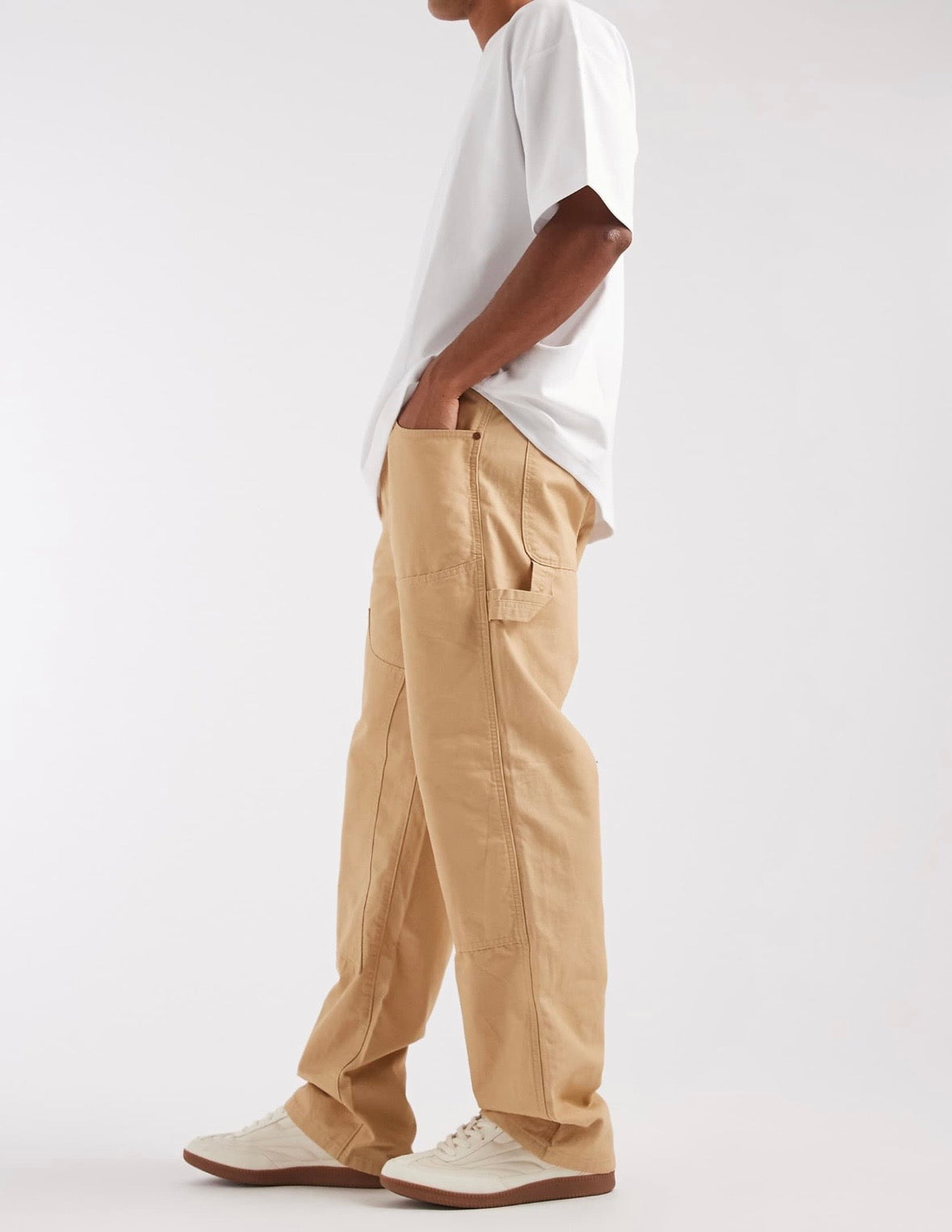 Wrangler double knee carpenter jeans in Brown
