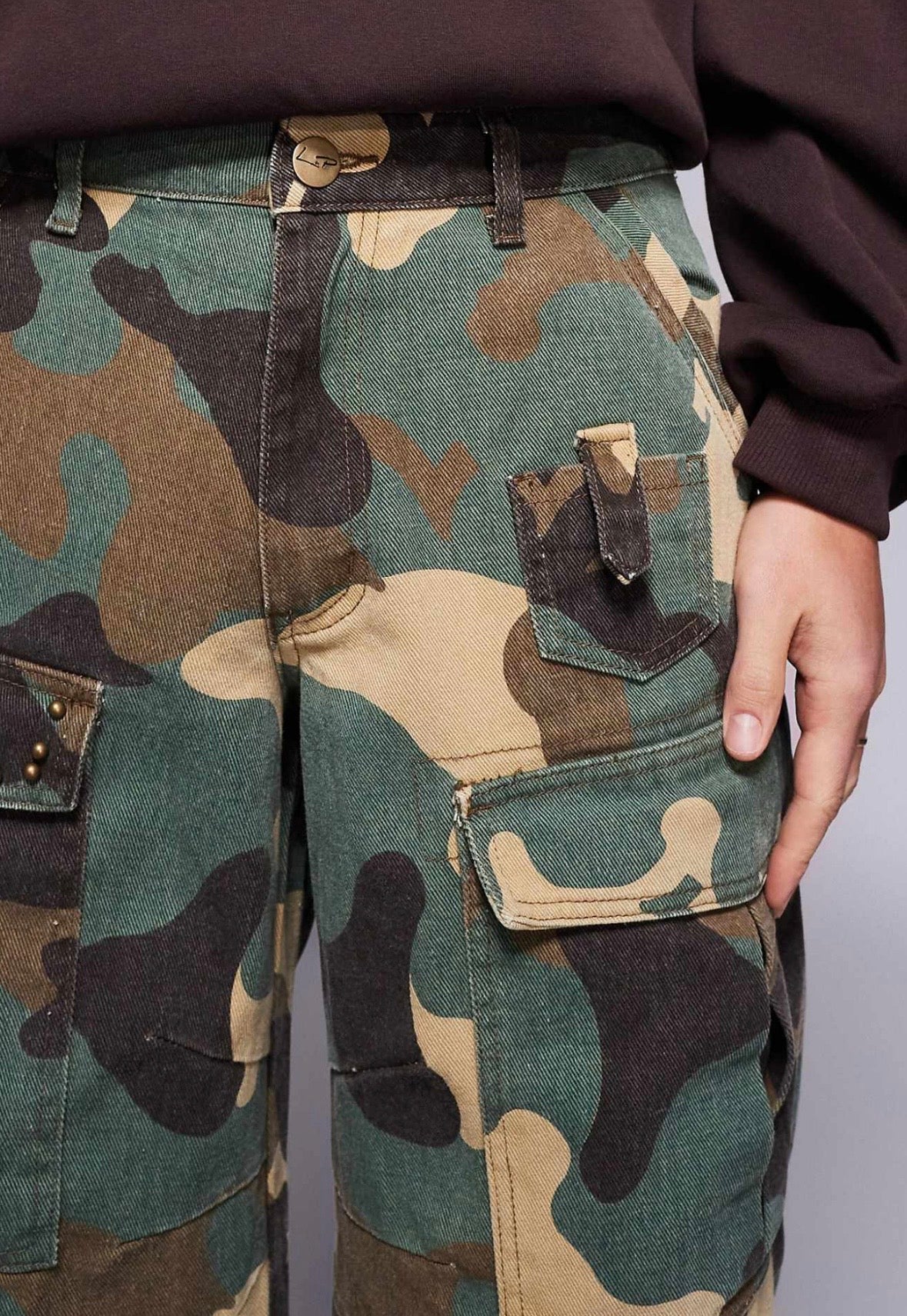 Liquor N Poker Baggy Cargos in Camo