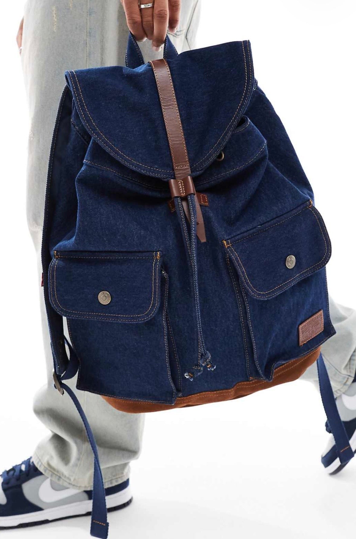 Levi’s Heritage Leather-trim Denim Backpack