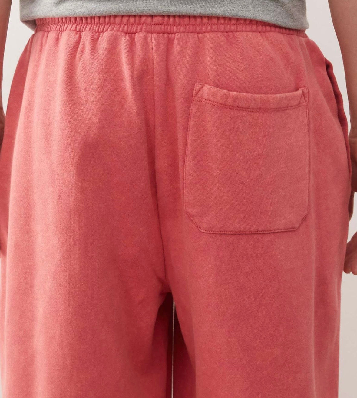 Reclaimed Vintage Heavyweight Wide Leg Jogger in Washed Red