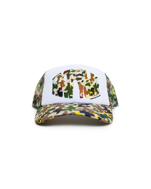 Dybbuk Camo trucker hat