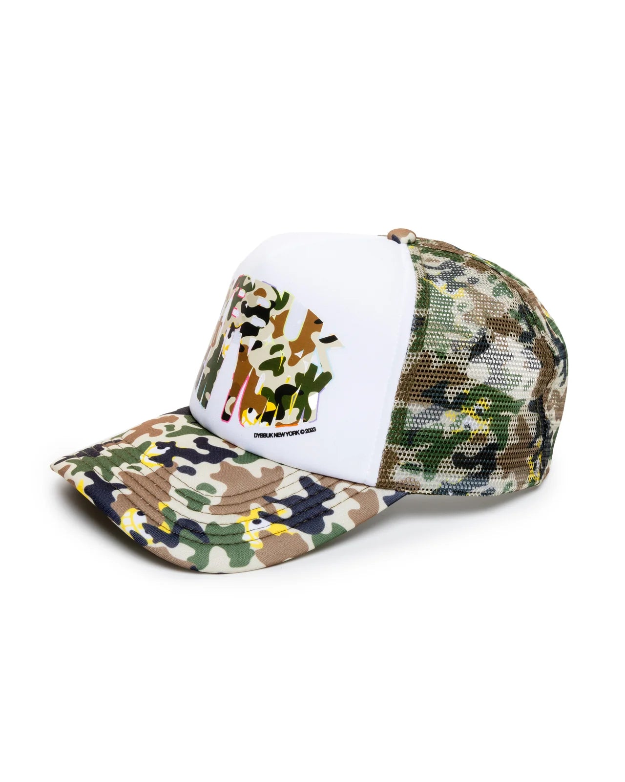 Dybbuk Camo trucker hat