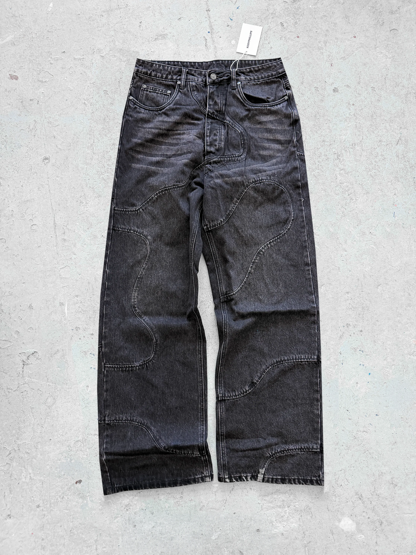 Kody Phillips Curve Jeans in Dirty Black